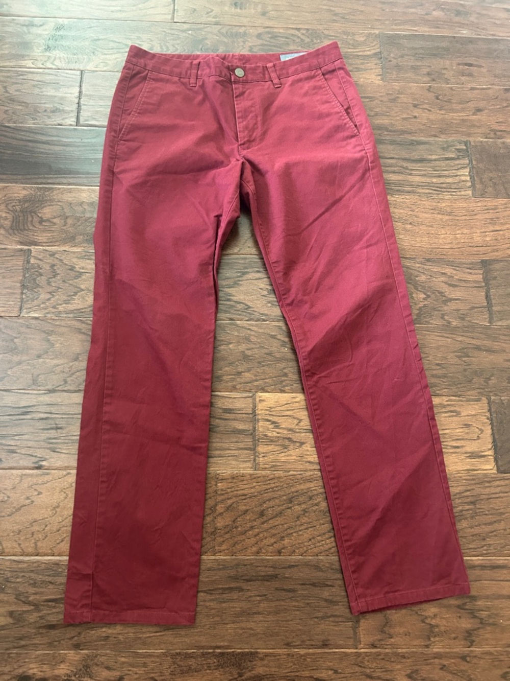 Bonobos Maroon Chino Pants - Slim Fit 32x30